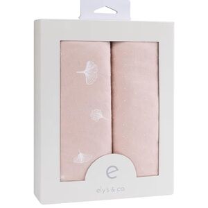 Ely’s & Co. Changing Pad Cover 2 Pack - Pink Gingko Collection